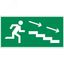 Пиктограмма ПО ЛЕСТНИЦЕ ВНИЗ ВПРАВО 180х90мм для аварийно-эвакуационного светильника Compact - V5-EM04-60.004.037 VARTA