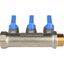 Коллектор с шаровыми кранами 3/4', 3 отвода 1/2' (синие ручки) - SMB 6201 341203 STOUT RG008S258TBQN8