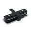 Коннектор однофазный для встраиваемых трековых шинопроводов прямой (I) черный Track Gauss - TR131