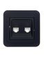 Розетка компьютерная+телефонная 2-м СП ASTI RJ45 + RJ11 в сборе черн. бархат LEZARD 7081-4242-143