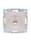 Розетка компьютерная 1-м СП Vesna механизм жемчуж./бел. перламутр LEZARD 742-3088-140