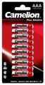 Элемент питания алкалиновый AAA/LR03 1.5В Plus Alkaline LR03-BP10 (блист.10шт) Camelion 3221