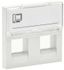 Панель лицевая 2мод. 2вх. Keystone бел. PRIMER IEK PR-KK40D-PLK2-0-2-K01