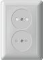 Розетка 2-м СП W59 16А IP20 без заземл. защ. шторки в сборе черн. бархат SE RS16-254-68 APC