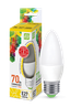 Лампа светодиодная LED-свеча-standard 7.5Вт свеча 3000К тепл. бел. E27 675лм 160-260В ASD 4690612003948