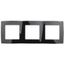 Рамка для розеток и выключателей 3 поста черный пластик ЭРА 12 12-5003-06 - Б0014766