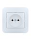 Розетка 1-м СП ASTI 16А IP20 без заземл. термопласт в сборе бел. LEZARD 7081-0202-121B
