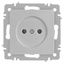 Розетка однофазная скрытого монтажа, в рамку без шторок алюминий 16А 250В IP20 винтовые зажимы 6-201-03 Intro Accent - Б0063661 ЭРА