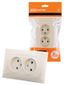 Розетка двойная 2П 10А 250В сл. кость "Лама" | SQ1815-0124 TDM