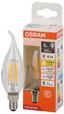 Лампа светодиодная филаментная LSCLBA60 5W/827 230VFILCL 5Вт 2700К тепл. бел. E14 600лм BA угол пучка 300град. 220-240В (замена 60Вт) прозр. стекло OSRAM 4058075684935