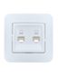 Розетка компьютерная 2-м СП ASTI IP20 RJ45 в сборе бел. LEZARD 7081-0202-141