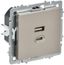 Розетка СП BRITE РЮ11-2-БрШ USB A+C 45Вт высокоскор. заряд. шампань IEK BR-U22-045-K37