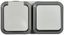 Блок розетка + выключатель горизонтальный TORS 16А IP55 белый - TS-G10-6-55-V-K41 IEK