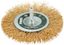 Кордщетка-колесо, со штифтом, стальная латунированная волнистая проволока 100 мм - 38510 РОС