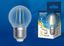 Лампа светодиодная диммируемая Форма шар LED-G45-9W/3000K/E27/CL/DIM GLA01TR прозрачная Серия Air Теплый белый свет (3000K) Картон ТМ - UL-00005193 Uniel
