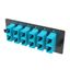 Планка адаптерная с установленными 6xSC Duplex адаптерами (цвет адаптера - бирюз.) OM3 1 HU DKC RNAP6SD1U3 ДКС
