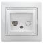 Розетка телефонная СП Plano 1-302-01 RJ11 IP20 бел. Intro Б0027619 ЭРА