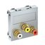 Мультимедийная рамка Audio-Video Modul45 (серебристый) (MTG-12R F AL1) | 6105192 OBO Bettermann