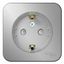 Розетка BLANCA наружная, с заземлением, со шторками, (тонкая), изолирующей пластиной 16А, 250В, алюминий - BLNRA111113 APC