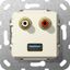 Мех-м с накладкой USB с/у пластик кремово-белый IP20 Gira System 55 | 569001