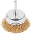 Щетка для дрели, Чашка, латунированная витая проволока 0,3 мм, 65 блистер, Profi - 82-911 РОС