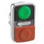 ГОЛОВКА КНОПКИ ДВОЙНАЯ БЕЗ МАРКИР + LED ZB4BW7L3740 | Schneider Electric