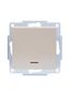 Выключатель 1-кл. СП Vesna с индикацией механизм жемчуж./бел. перламутр. LEZARD 742-3088-111