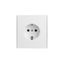 Розетка 1-м СП STRONG MIELE 16А с заземл. защ. шторки жемчуж. Kranz KR-78-0701-4