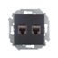 Розетка компьютерная 2-м RJ45 кат.6A AMP FTP графит Simon 1591564-038