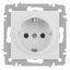 Розетка однофазная скрытого монтажа, в рамку с заземлением без шторок белый матовый 16А 250В IP20 винтовые зажимы 6-202-01М Intro Accent - Б0063681 ЭРА