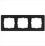 Рамка G-Flex 3-постовая, цвет черный матовый (soft touch) - G1103PB Jasmart