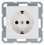 Розетка 1-м Shuko 16А IP20 с заземл. защ. шторки механизм бел. глянцевый Jasmart G5501W