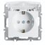 Розетка одноместная (механизм) с/з с крышкой, 250В, 16А серия Эрна, белый Stekker - PST16-9112-01 39319 FERON