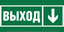 Знак безопасности BL-3015B.E29"Направление к эвакуационному выходу вниз" | a29218 Белый свет BS