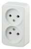 Розетка однофазная наружная (открытой установки) без шторок белый 16А 250В IP20 3-203-01 Intro Polo - Б0053565 ЭРА