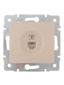 Розетка телефонная 1-м СП Karina RJ11 механизм крем. LEZARD 707-0388-137