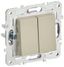 Выключатель перекрестный 2-кл. SKANDY 10А SK-V06B беж. IEK SK-V23-0-10-K10