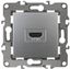 Розетка HDMI 12-3114-03 , алюминий (10/100/3200) |Б0027483 | ЭРА