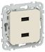 Розетка USB СП FLITE РЮ-2-ФлСл AA 2.1А механизм сливочный IEK FI-U21-D31-K86