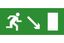 Эвакуационный знак ЭП06 Направо вниз 140x280 мм | 140280 TechnoLux