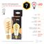 Лампа светодиодная филаментная F-LED ST64-7W-824-E27 spiral gold (филамент, спир зол, 7Вт, тепл, E27) (20/960) ЭРА - Б0047665