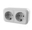 Розетка 2-м ОП Викинг с заземл. бел. БЕЛТИЗ RA16-238-Б Bylectrica