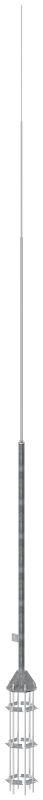 Мачта молниеприемная отдельностоящая L=7,5м оцинкованная сталь IEK - ZML80-11-075