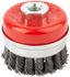 Профи 65 мм - 39506 Кордщетка-чашка гайка М14 стальная витая проволока с бандажом РОС