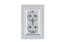 Розетка 2-я с/з СП (Новый дизайн) Karea 16А IP20 серебр. Makel 56065057