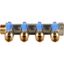 Коллектор с шаровыми кранами 3/4', 4 отвода 1/2' (синие ручки) - SMB 6201 341204 STOUT RG008S917PVLEQ