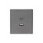 Розетка 2-м СП STRONG 16А IP20 USB-A + Type-C 3А с функцией быстрой зарядки графит Kranz KR-78-0734-6