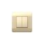 Выключатель 2-клавишный с подсветкой, 10А, шампань(NEW3-E) | 431396 CHINT