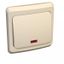 Переключатель проходной 1-кл. СП Этюд 10А IP20 с подсветкой крем. SE BC10-007K APC