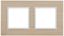 Рамка для розеток и выключателей 2 поста белёный дуб дерево/пласт. ЭРА Elegance 14-5302-01 - Б0049149